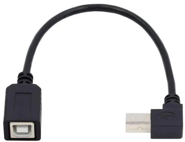 Alt view image 2 of 6 - Vszerda Printer Scanner Disk USB 2.0 Type B Male to Female 90 Degree UP Angled Extension Cable 20cm
