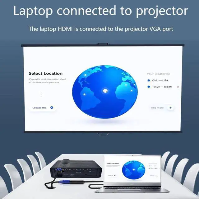 Alt view image 6 of 7 - Vszerda HDMI to VGA Adapter, HDMIVGA Male to Female Converter with for Laptop Desktop PC PS3 PS4 Xbox 360 Wii U HDTV Monitor Projector Support 4K 1080P