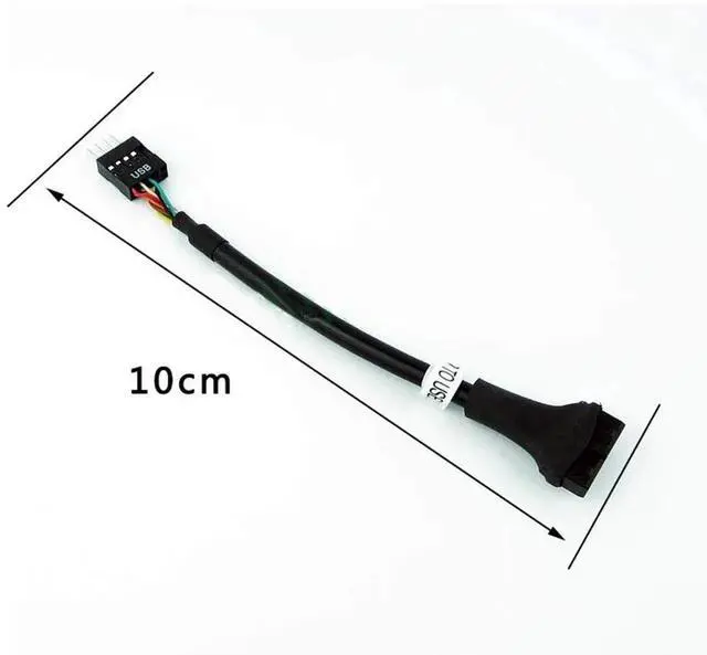 Alt view image 4 of 4 - Vszerda 20 Pin USB 3.0 Header Female to 9 Pin USB 2.0 Male/Female Adapter Converter Wire Data Cable for Desktop Computer PC Mainboard (Female to Female)