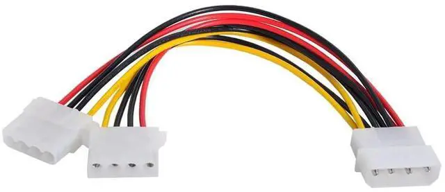 Main image of Vszerda 4Pin Power Cable IDE 4pin Disk Power Male to Dual 4Pin Female Splitter Y 1 to 2 Extension Cable 12V+5V