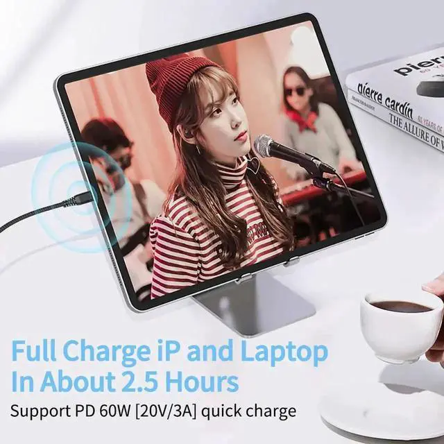 Alt view image 4 of 7 - Vszerda USB C to USB C Cable 60W, (2 Pack 4ft)Type C Fast Charging Cord Charger Compatible with Samsung Galaxy S22 S21 S20 Ultra Plus Note 20 10, Google Pixel 2/3/4 XL,iPad Air4, iPad Mini 6 (Black)