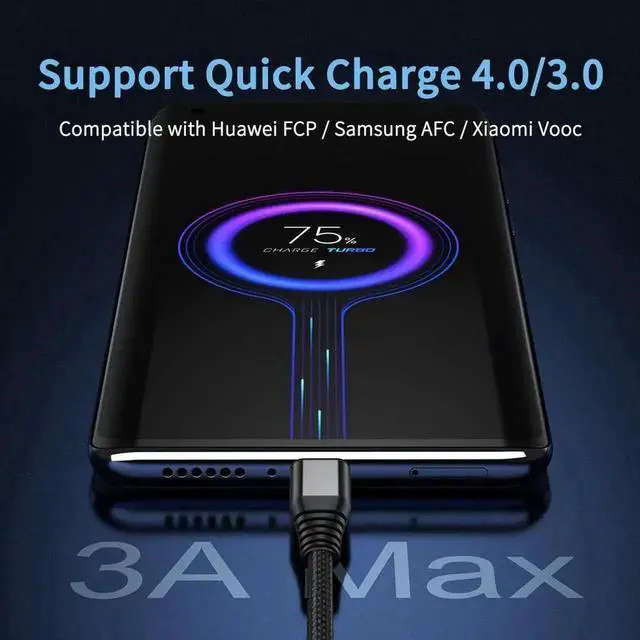 Alt view image 6 of 7 - Vszerda USB C to USB C Cable 60W, (2 Pack 4ft)Type C Fast Charging Cord Charger Compatible with Samsung Galaxy S22 S21 S20 Ultra Plus Note 20 10, Google Pixel 2/3/4 XL,iPad Air4, iPad Mini 6 (Black)