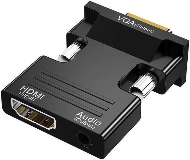 Main image of Vszerda HDMI Female To VGA Male With Audio Adapter Computer Monitor TV Projector Converter