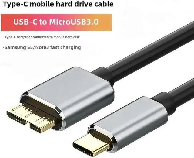 Alt view image 2 of 6 - Vszerda USB 3.0 A Male to Micro USB 3.0 Sync Cord,Data Wire Compatible for Toshiba,Samsung,My Passport and More External Hard Drive 1.64 ft.