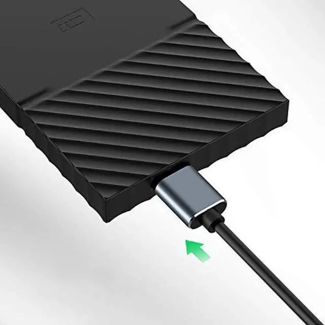 Alt view image 4 of 7 - Vszerda USB C to Micro B Hard Drive Cable, 6.6ft/2M USB C Male to Micro USB Sync Cord and Wire for Portable External Hard Drives like My Passport, WD Elements,Seagate Expansion,Toshiba,Samsung M3 /Ga