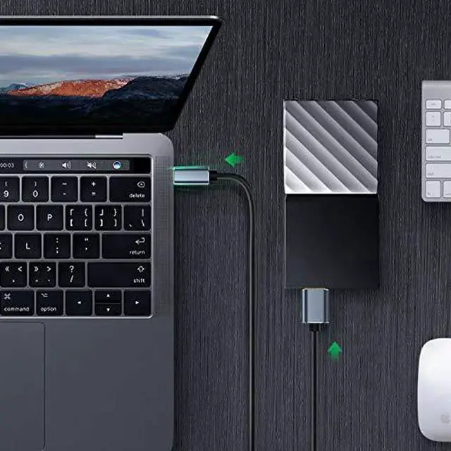 Alt view image 5 of 7 - Vszerda USB C to Micro B Hard Drive Cable, 6.6ft/2M USB C Male to Micro USB Sync Cord and Wire for Portable External Hard Drives like My Passport, WD Elements,Seagate Expansion,Toshiba,Samsung M3 /Ga