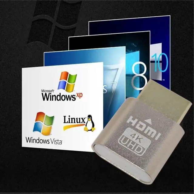 Alt view image 5 of 7 - Vszerda 4K HDMI Dummy Plug, Virtual Monitor Emulator, Headless Display Adapter, EDID Emulator, Supports 4096x2160@60Hz, 3840x2160@60Hz, 2560x1440@60Hz for Windows, Mac, Linux Plug & Play (2PCS)