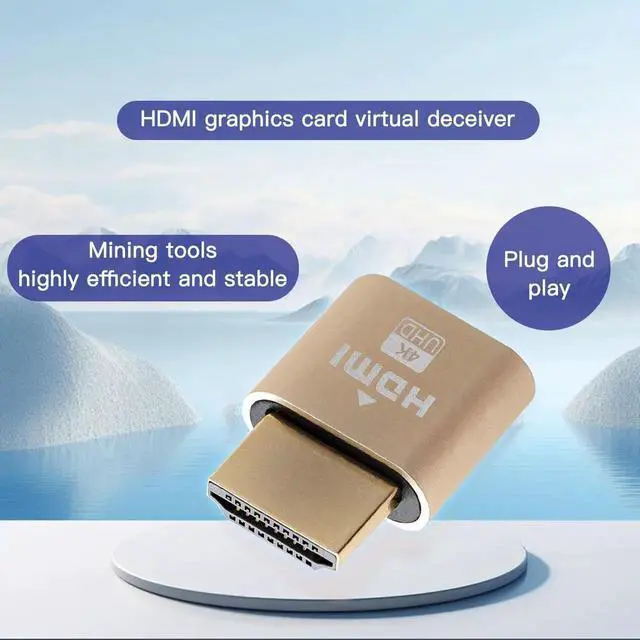 Alt view image 4 of 7 - Vszerda 4K HDMI Dummy Plug, Virtual Monitor Emulator, Headless Display Adapter, EDID Emulator, Supports 4096x2160@60Hz, 3840x2160@60Hz, 2560x1440@60Hz for Windows, Mac, Linux Plug & Play (2PCS)