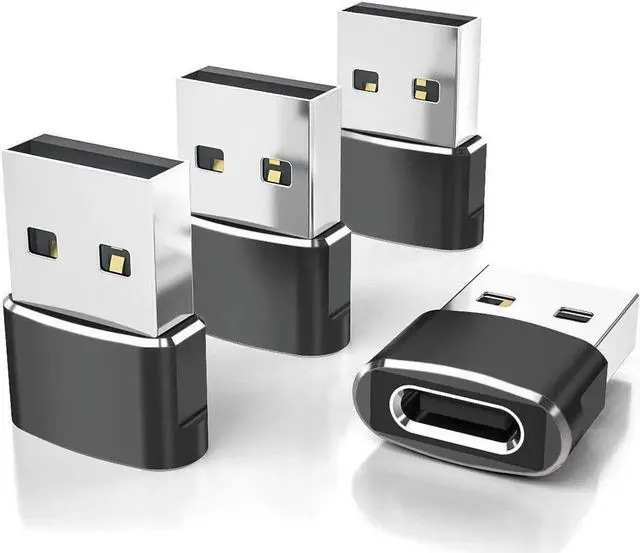 Main image of Vszerda USB to USB C Adapter 4 Pack Type C Female to A Male Charger Converter for Apple Watch Ultra iWatch 8 7 iPhone 14 13 12 11 Pro Plus Max Airpods iPad 9 10 Air 5 Mini 6 Samsung Galaxy S23 S22 S21