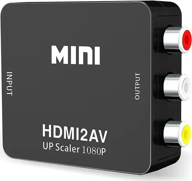 Alt view image 6 of 6 - 1080P HDMI-compatible to AV HDMI-compatible to 3RCA Composite CVBS Video Audio Converter Adapter 3 RCA Support PAL/NTSC for PC Laptop Xbox Blue-Ray PS4 PS3 HD TV STB VHS VCR Comb Camera DVD Color Box