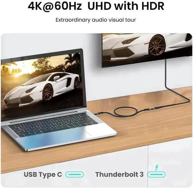 Alt view image 2 of 7 - USB C Extension Cable, 3.3ft /1M-Braided USB C Extender Cable, USB C to USB C Male to Female Cord USB 3.1 Gen 2 Sync Transfer 10Gbps 100W/5A Fast Charging 4K Display Compatible with Laptop Smartphones