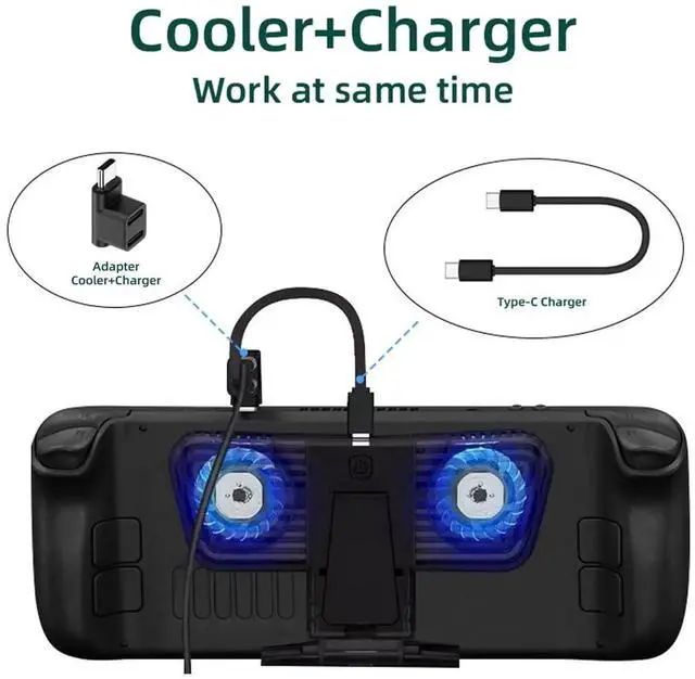 Alt view image 7 of 7 - Vszerda 10Gbps USB3.0 Type C Male to Dual Female Power Data Splitter Adapter Up Angled Compatible with Deck Laptop