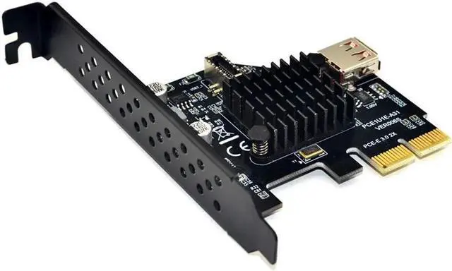 Main image of Vszerda USB C Motherboard Header PCIe Card, USB 3.2 20Pin Internal Connector PCI Express Card for Front Panel, USB 10Gbps Type-E A-Key & USB 2.0 Type-A Female Expansion Card with Full-Profile Bracket