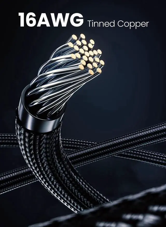 Alt view image 3 of 7 - Vszerda 16pin GPU Cable to 4X 8 Pin Pcie Extension - PCI-e 5.0 12VHPWR Extender Cord 40cm Sleeved 12V-2x6 Cable for GeForce RTX 5090 5080 5070 5070Ti 4090 4080 4070ti 3090Ti (16AWG/Black)