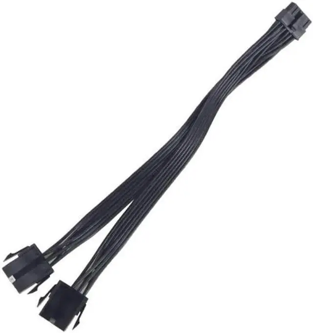Main image of Vszerda Dual PCIe 6/8 Pin Female to Mini 12 Pin Male GPU Power Adapter Cable Compatible with NVIDIA GeForce RTX 30 Series RTX 3080 RTX 3090 GPU (Double CPU)