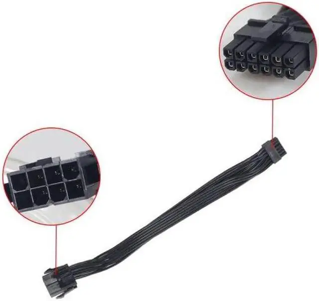 Alt view image 3 of 6 - Vszerda Dual PCIe 6/8 Pin Female to Mini 12 Pin Male GPU Power Adapter Cable Compatible with NVIDIA GeForce RTX 30 Series RTX 3080 RTX 3090 GPU (Double CPU)