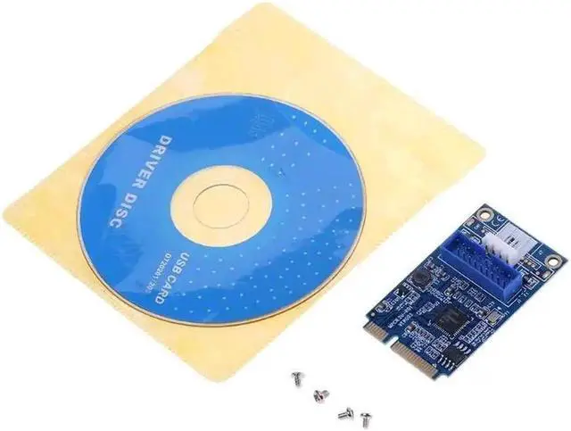 Alt view image 5 of 6 - Vszerda Motherboard Mini PCI Express to Dual USB 3.0 19 pin Add On Card Adapter,Mini PCIe PCI-e to 2 ports USB w/ Molex Power