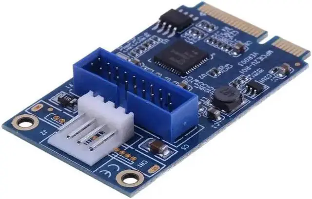 Alt view image 6 of 6 - Vszerda Motherboard Mini PCI Express to Dual USB 3.0 19 pin Add On Card Adapter,Mini PCIe PCI-e to 2 ports USB w/ Molex Power