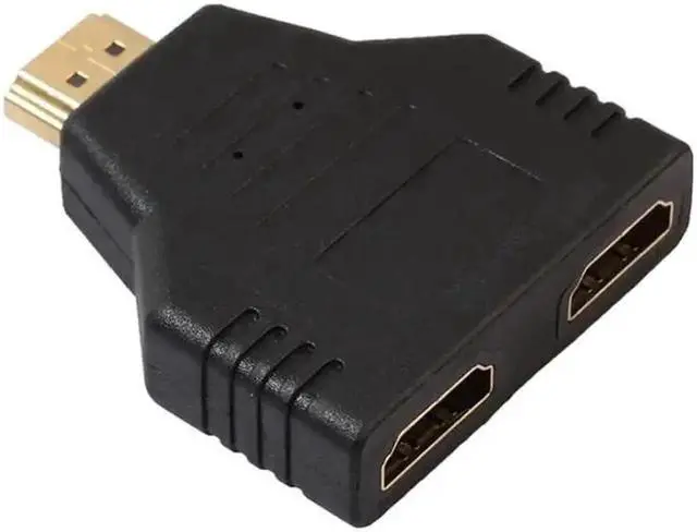 Alt view image 2 of 5 - Vszerda 1Pcs 1080P HDMI Port Male to 2 Female Converter 1 in 2 Out HDMI Splitter Cable Adapter Audio Video Signals Converter