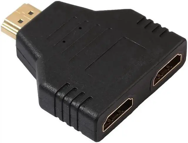 Alt view image 3 of 5 - Vszerda 1Pcs 1080P HDMI Port Male to 2 Female Converter 1 in 2 Out HDMI Splitter Cable Adapter Audio Video Signals Converter