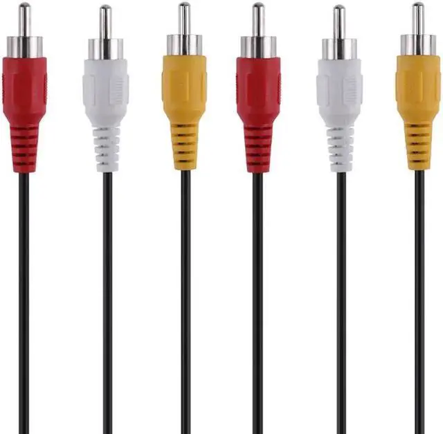 Alt view image 6 of 6 - Vszerda 1Pcs 25cm 3 RCA Female Jack to 6 RCA Male Plug Splitter Audio Video AV Adapter Cable RCA AV cable for TV DVD Player