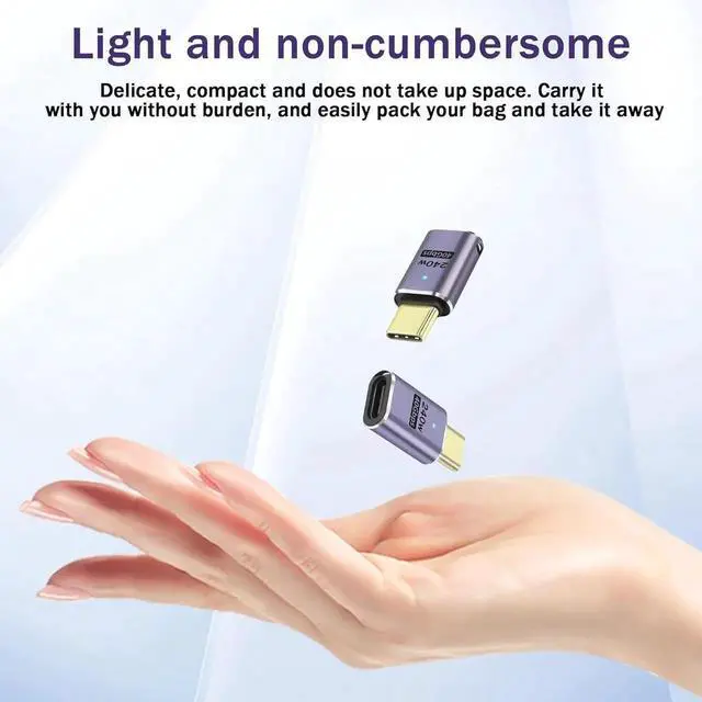 Alt view image 2 of 7 - Vszerda 2 Pack USB4 C Adapter, 240W USB C Male to Female Extender Connector, USB 4 Type C 40Gbps Support 8K &60Hz Video Connector