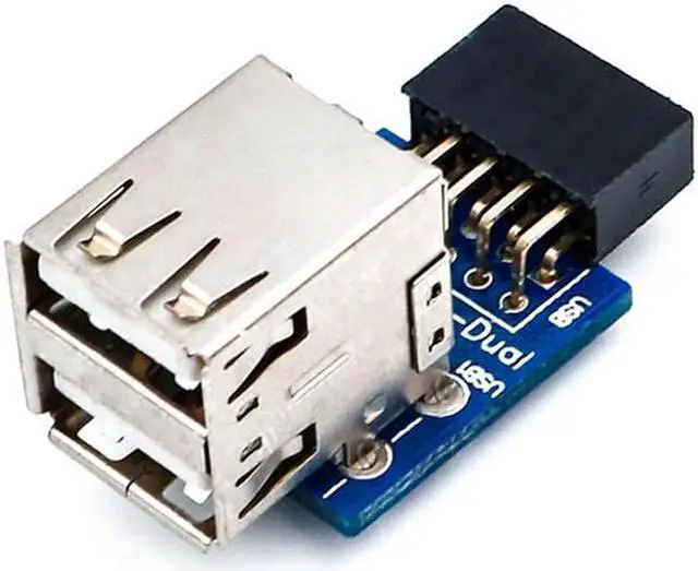 Main image of Vszerda USB HUB 9Pin PC Host Internal Motherboard USB 2.0 Hub 9Pin to 2 Port USB A Female Splitter Converter PCB Board Extender Card NEW