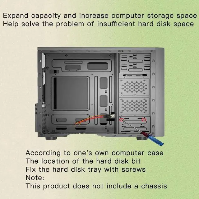 Alt view image 3 of 7 - Vszerda SSD Bracket 2.5 to 3.5 Mounting Bracket Hard Disk Adapter (2 Pack) (Black)