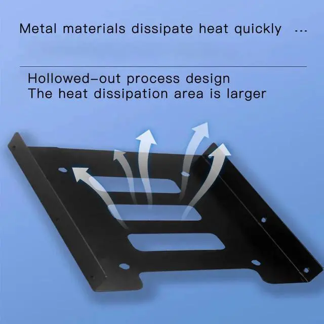 Main image of Vszerda SSD Bracket 2.5 to 3.5 Mounting Bracket Hard Disk Adapter (2 Pack) (Black)
