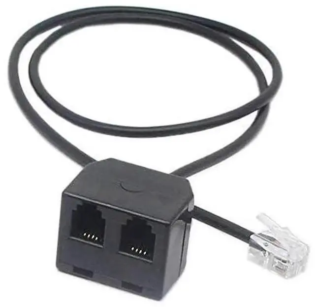 Main image of Vszerda RJ9 Telephone Training Adapter Y Splitter RJ9 Headset Extension Cord Adapter 1 Male to 2 Female Connector for IP Phones (2 RJ9 FM)