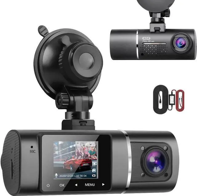 Main image of Dual Dash Cam Hardwire Kit Included FHD 1080p+1080p Front Inside Cabin Car Camera Driving Recorder with Infrared Night Vision WDR G-Sensor Parking Monitor Loop Recording for Taxi Rideshare
