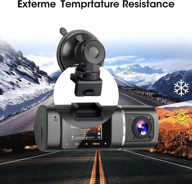 Alt view image 2 of 7 - Dual Dash Cam Hardwire Kit Included FHD 1080p+1080p Front Inside Cabin Car Camera Driving Recorder with Infrared Night Vision WDR G-Sensor Parking Monitor Loop Recording for Taxi Rideshare