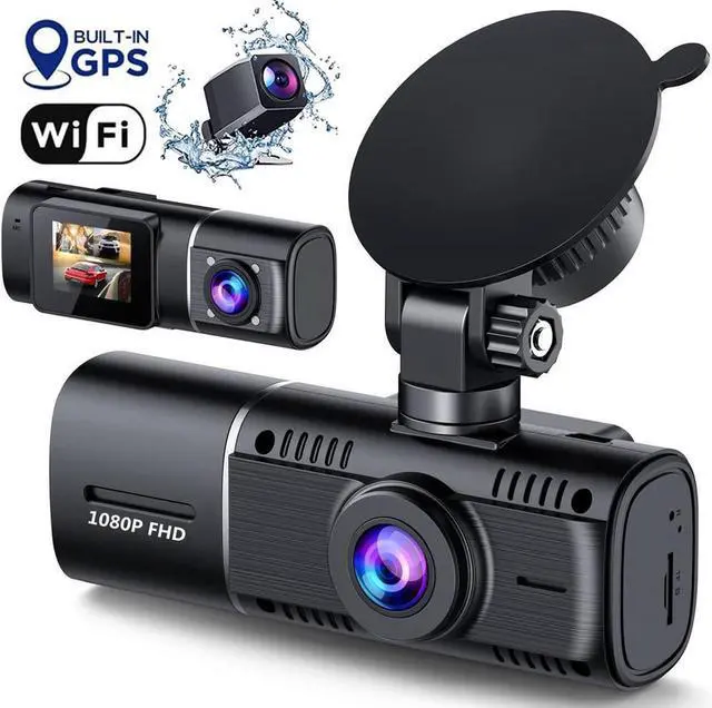 Main image of 3 Channel Dash Cam with WiFi GPS 3 Channel 1080P+1080P+1080P Car Camera Driving Recorder with Free App,Driving recorder,1.5 Inch Car Dash Camera,24/7 Parking Mode,Night Vision,Loop Recording,G-sensor