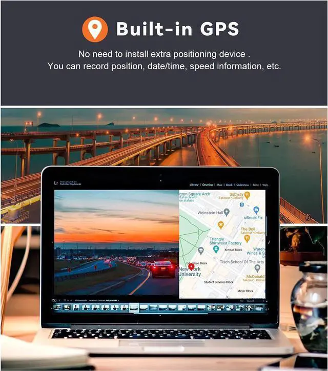 Alt view image 4 of 7 - 3 Channel Dash Cam with WiFi GPS 3 Channel 1080P+1080P+1080P Car Camera Driving Recorder with Free App,Driving recorder,1.5 Inch Car Dash Camera,24/7 Parking Mode,Night Vision,Loop Recording,G-sensor