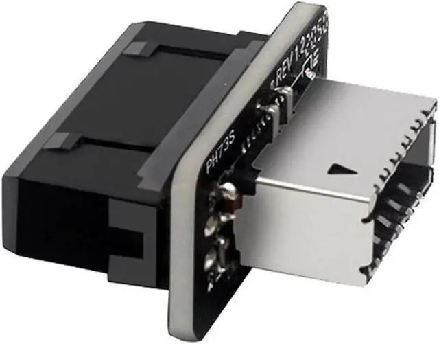 Alt view image 2 of 5 - Motherboard Internal USB 3.0 20Pin/19P Header to Type-E A-Key USB 3.1 20 Pin Adapter for Type C Front Panel Chassis Bracket (Straight Type)