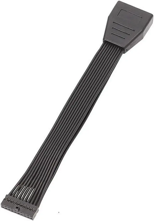 Alt view image 2 of 3 - Low Profile Header USB 3.0 19/20 Pin Internal Extension Male to Female Adapter Flat Cable for Motherboard -Solve the problem that the USB port is blocked by graphics card - 6 inches