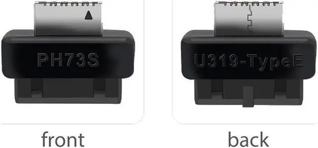 Alt view image 5 of 6 - USB 3.0 / 3.1 Gen 2 IDC 20Pin to USB 3.1/3.2 Type-E A-Key Motherboard Internal USB Header Adapter Converter for Type C Front Panel Chassis Bracket (Straight Type-180 degree)