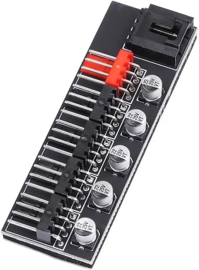 Alt view image 6 of 7 - PWMHUB5 5 Ports 4Pin PWM Fan Splitter Hub Cable,Motherboard 4 pin to 5 way Fan Power Cable for 12V Computer Fans