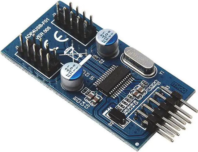 Alt view image 3 of 5 - Motherboard USB 2.0 9pin Header 1 to 2 Extension Hub Splitter Adapter - Converter MB USB 2.0 Male to 2 Male - 30CM USB 9-pin Internal Cable