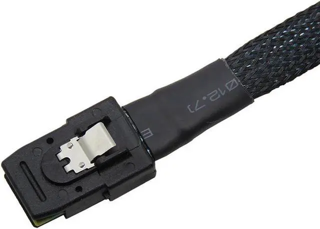 Alt view image 3 of 4 - Internal Mini SAS to 4 x Right Angle SATA Cable (SFF-8087 to SATA Forward Breakout),Mini SAS Host/Controller to 4 SATA Target/Backplane-3.3ft