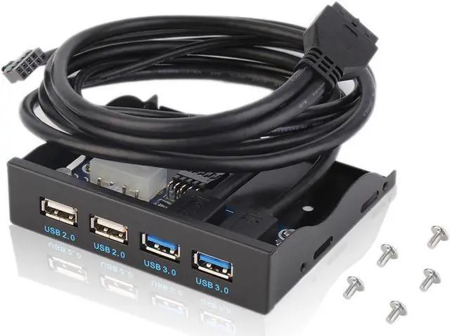 Main image of PC Case 3.5 inch front panel 4 Ports USB Hub,2 Ports USB 3.0 & 2 Ports USB 2.0,2ft USB Type A Female to motherboard Adapter Cable