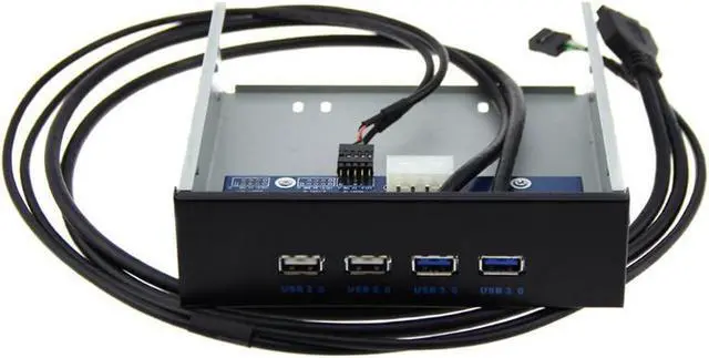 Alt view image 2 of 3 - PC Case 5.25 inch front panel 4 Ports USB Hub,2 Ports USB 3.0 & 2 Ports USB 2.0,2.6ft USB Type A Female to motherboard Adapter Cable