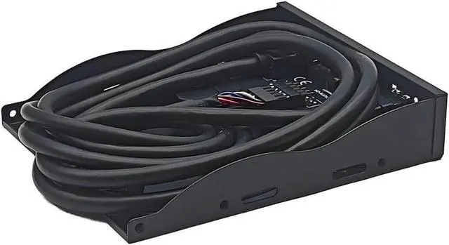 Alt view image 2 of 4 - PC Case 3.5 inch front panel 2 Ports USB 3.0 USB Hub w/ HD Audio & Mic Combo Header 4Pin,Motherboard USB 19-Pin to 2 Female Adapter Cable - 2 FT