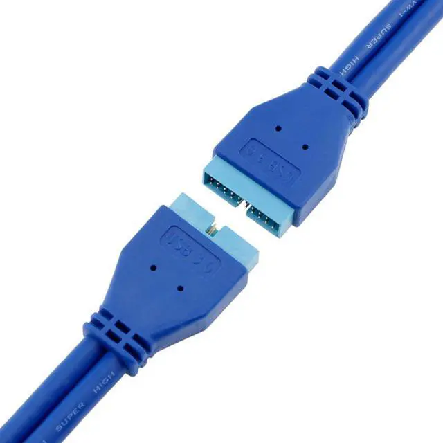 Alt view image 3 of 3 - USB 3.0 Motherboard 20 Pin Header Extension Adapter Cable, USB 20-pin Connector Male to Male USB3 Extender Cable-1.64FT