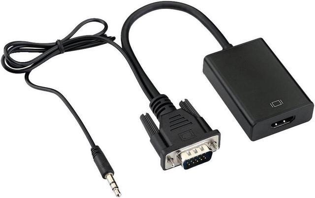 Alt view image 3 of 6 - Aluminum Case VGA Male to HDMI Female Adapter Converter w/ 3.5mm Audio Cable and Micro USB Charging Cord for HDTV,Monitor,DVD Player, Tablet PC, Digital Camera