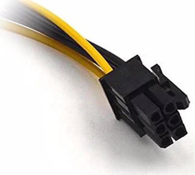 Alt view image 4 of 4 - 6 inch 6-Pin PCI Express to 2 x IDE Molex 4 pin LP4 Graphics Video Card Power Converter Cable - PCIe 6 pin to Dual 4pin Adapter