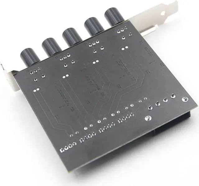 Alt view image 4 of 4 - 5 Channel 12V3A High Power 3pin & 4pin Fan Speed Controller w/ PCI Slot Cover,Support CPU Water Cooler,DDC D5 Water Pump Water Cooling Kit DIY
