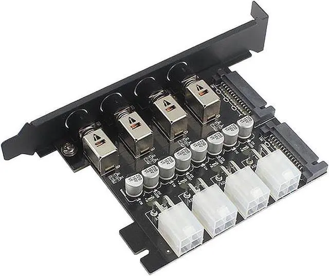 Alt view image 2 of 7 - SATA Power Switch Module for 2.5 inch/3.5 inch HDD/SSD, Hard Drive Disk Selector, Controls up to Four HDDs, Intelligent Control Hard Disk Manage with Full-profile PCI Slot Cover