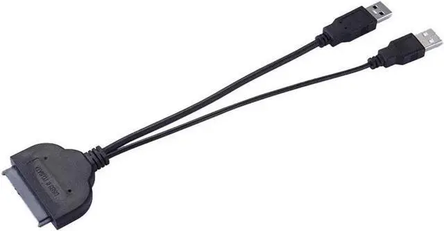 Alt view image 3 of 5 - 6-inches Super Speed USB 3.0 To SATAIII 6Gbps 22 Pin 2.5 Inch Hard Disk Driver Adapter Cable Converter w/ Reserved USB Power Cable, SATA to USB 3.0 Converter w/UASP for SSD/HDD