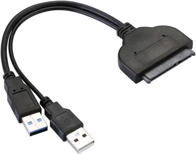 Alt view image 2 of 5 - 6-inches Super Speed USB 3.0 To SATAIII 6Gbps 22 Pin 2.5 Inch Hard Disk Driver Adapter Cable Converter w/ Reserved USB Power Cable, SATA to USB 3.0 Converter w/UASP for SSD/HDD